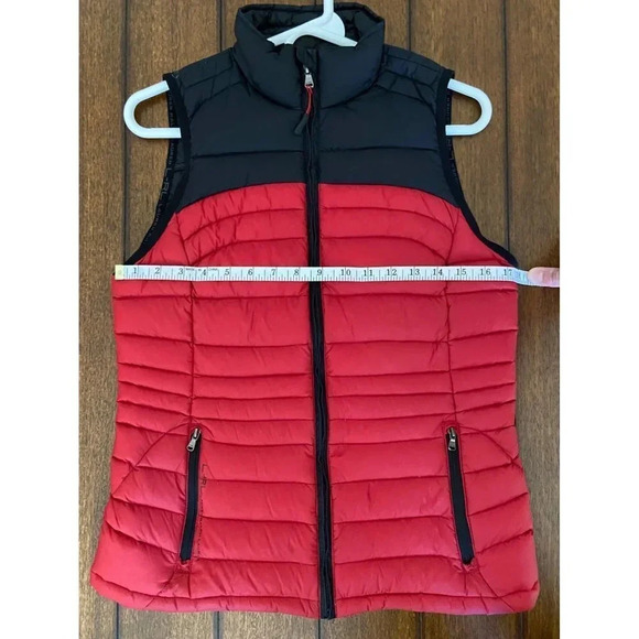 Lauren Ralph Lauren Active Red & Black Down Puffer Vest Size Small EUC Gorpcore - Picture 8 of 12